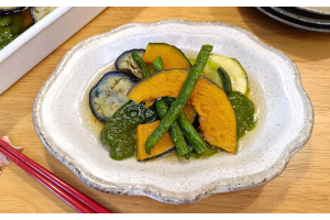 SUMMER VEGETABLE AGEBITASHI — Légumes marinés dans un dashi