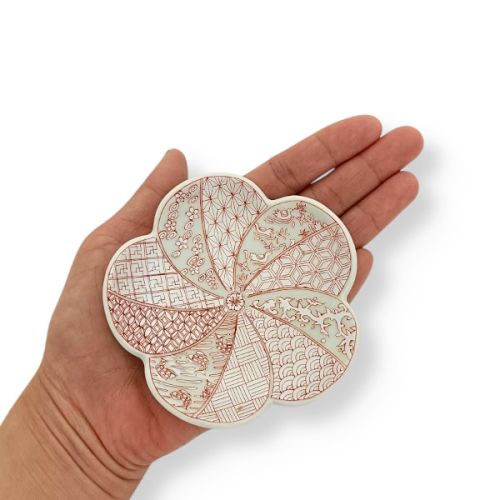 ARITA WARE KOURAKU KILN SHOZUI UME PLUM SILVER SMALL PLATE MAME ZARA