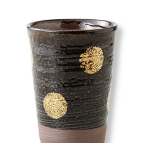 HASAMI WARE TENMOKU ROUND PATTERN BEER CUP