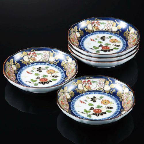 ARITA WARE TRADITIONAL IMARI PATTERN PLATE SET OF 5
