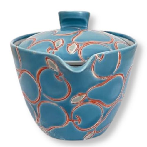 HASAMI WARE BLUE PEAR PORCELAIN TEAPOT