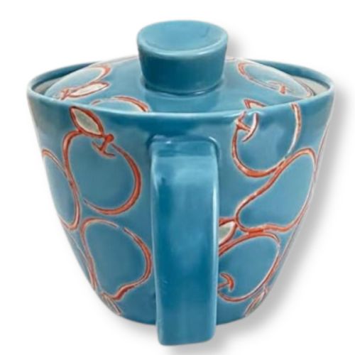 HASAMI WARE BLUE PEAR PORCELAIN TEAPOT