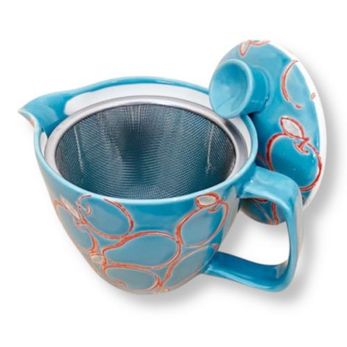 HASAMI WARE BLUE PEAR PORCELAIN TEAPOT