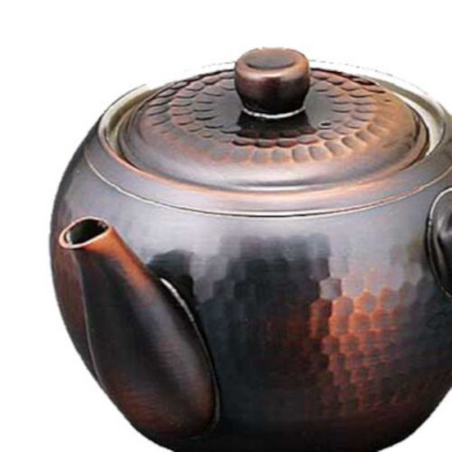 JAPANESE HANDMADE KYUSU TEAPOT COPPER WITH STRAINER