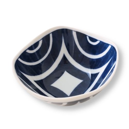HASAMI WARE BLUE INDIGO PATTERN SMALL BOWL SET OF 5
