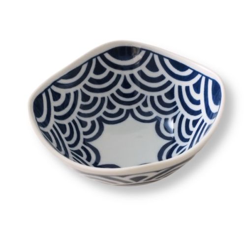 HASAMI WARE BLUE INDIGO PATTERN SMALL BOWL SET OF 5