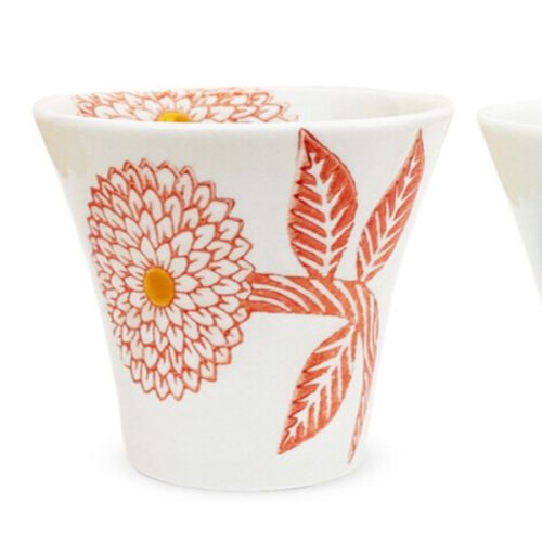 HASAMI WARE DAHLIA TEACUPS SET OF 3