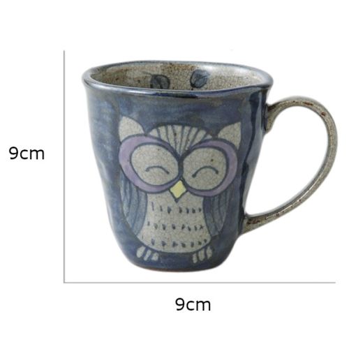 HASAMI WARE HAND-PAINTED FUKUROU OWL MUG