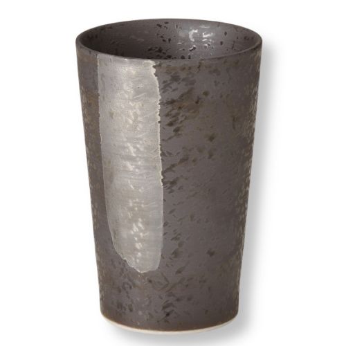 HASAMI WARE KEYPO BLACK GOLD SILVER CERAMIC BEER CUP