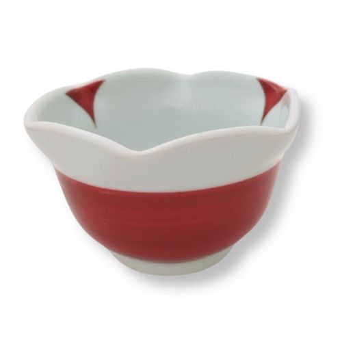 HASAMI WARE RED PAINTING SMALL BOWL SET OF 5