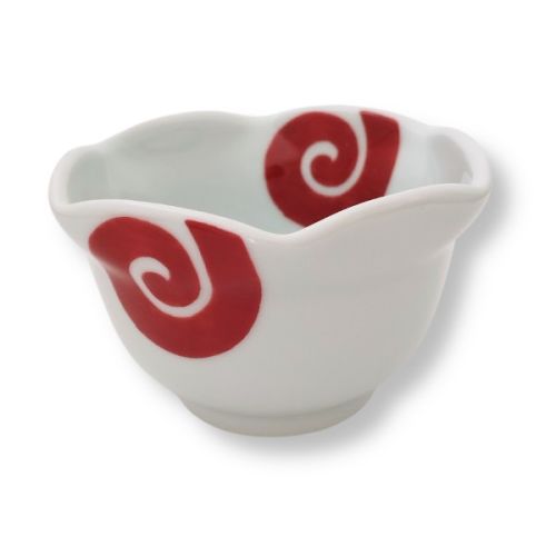 HASAMI WARE RED PAINTING SMALL BOWL SET OF 5