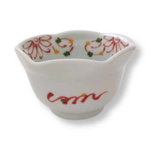 HASAMI WARE RED PAINTING SMALL BOWL SET OF 5