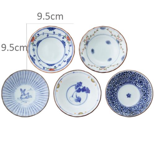 HASAMI WARE TRADITIONAL PATTERN SMALL BOWL SET OF 5