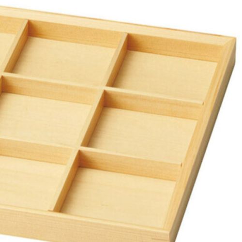 JAPANESE CYPRESS 9-COMPARTMENT SHALLOW BOX