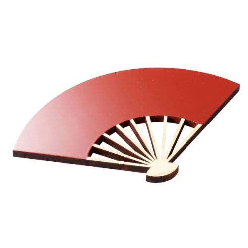 JAPANESE CYPRESS SENSU-STYLE PLATE