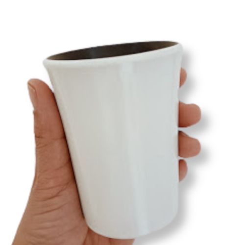 JAPANESE PORCELAIN MIST WHITE BLACK TUMBLER FREE CUP