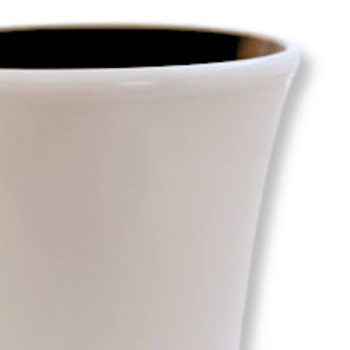 JAPANESE PORCELAIN MIST WHITE BLACK TUMBLER FREE CUP