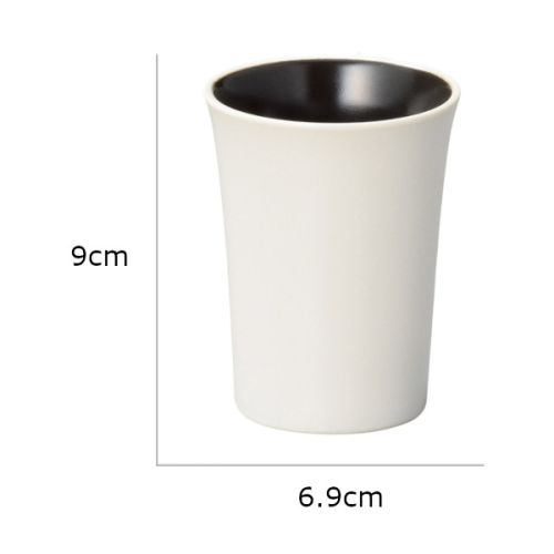 JAPANESE PORCELAIN MIST WHITE BLACK TUMBLER FREE CUP