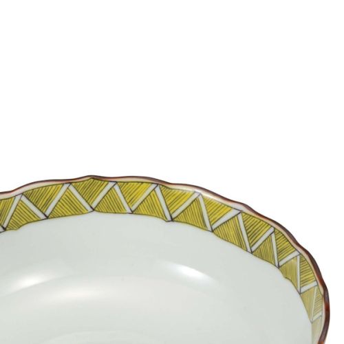 KUTANI WARE BIRD MOTIF BOWL WITH BOX