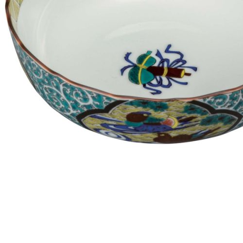 KUTANI WARE BIRD MOTIF BOWL WITH BOX