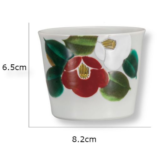 KUTANI WARE CAMELLIA MOTIF SOBA CHOKO CUP