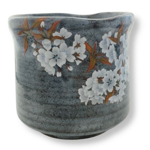 KUTANI WARE CHERRY BLOSSOM AND BIRD LARGE TEACUP