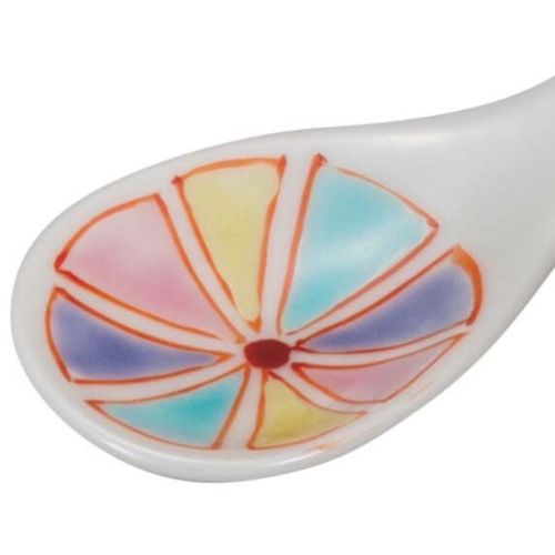 KUTANI WARE COLORFUL PORCELAIN SPOON SET OF 5