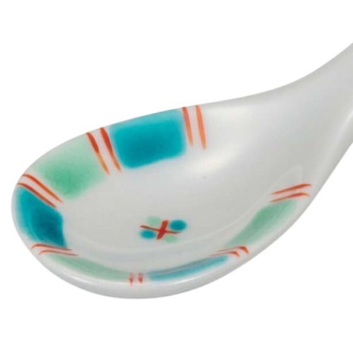 KUTANI WARE COLORFUL PORCELAIN SPOON SET OF 5