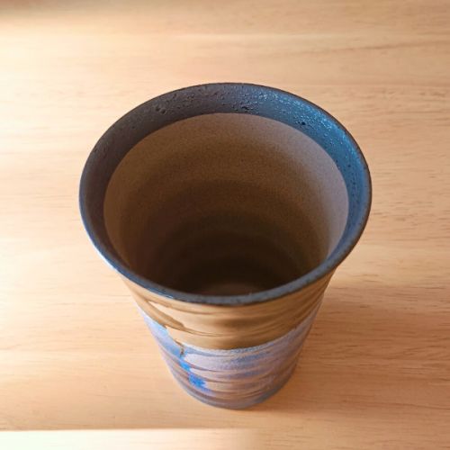 KUTANI WARE GIN-SAI SILVER GLAZE PAIR FREE CUPS