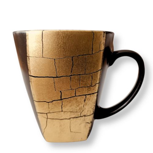 KUTANI WARE KINPAKU-SAI GOLD LEAF JAPANESE PORCELAIN MUG