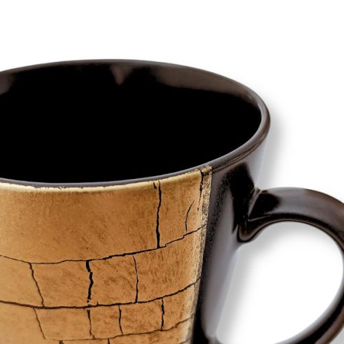 KUTANI WARE KINPAKU-SAI GOLD LEAF JAPANESE PORCELAIN MUG