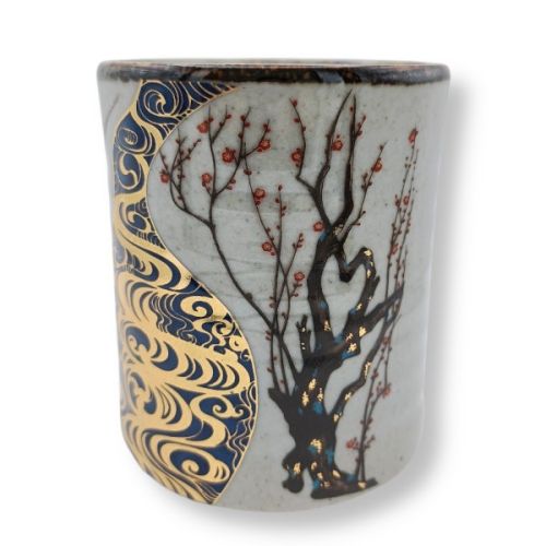 KUTANI WARE JAPANESE KOURINBAI YUNOMI LARGE TEACUP