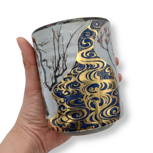 KUTANI WARE JAPANESE KOURINBAI YUNOMI LARGE TEACUP