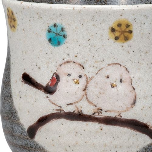 KUTANI WARE MUG CUP SHIMAENAGA BIRD DESIGN MADE IN JAPAN