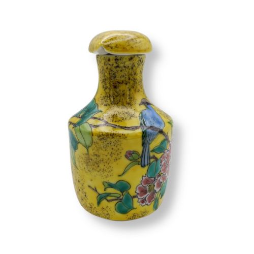 KUTANI WARE YOSHIDAYA KACHO PORCELAIN SOY SAUCE DISPENSER