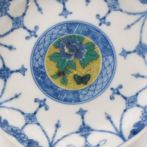 KUTANI WARE YOSHIDAYA PATTERN PLATE SET OF 5