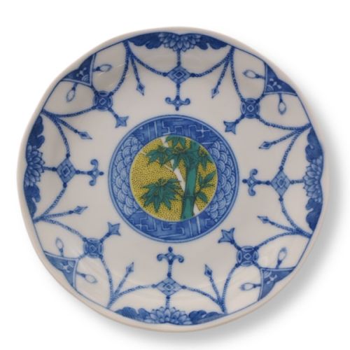 KUTANI WARE YOSHIDAYA PATTERN PLATE SET OF 5