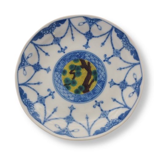 KUTANI WARE YOSHIDAYA PATTERN PLATE SET OF 5