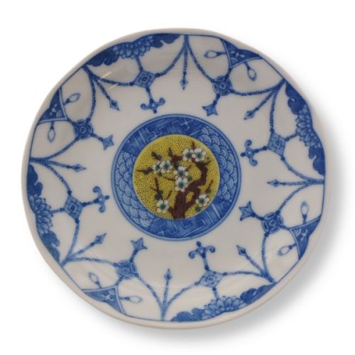 KUTANI WARE YOSHIDAYA PATTERN PLATE SET OF 5