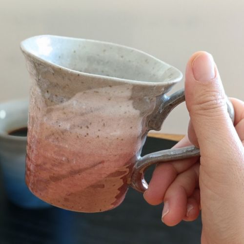 KUTANI WARE YUSAI GLAZED JAPANESE CERAMIC MUG CUP