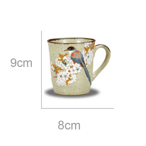 KUTANIWARE BIRD CHERRYBLOSSOM MUG WITH GIFTBOX