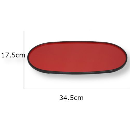 FUKUI CRAFT LACQUERWARE JAPANESE KOBAN BON OVAL TRAY 34CM