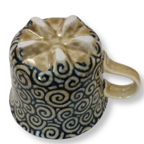 MINO WARE ARABESQUE PATTERN COFFEE CUP AND SAUCER