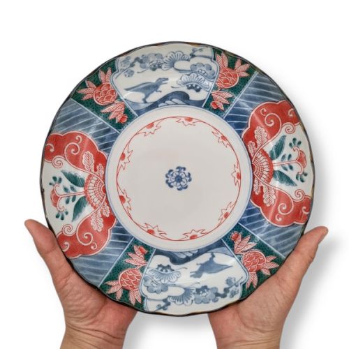 MINO WARE AUSPICIOUS DINOSAUR DESIGN LARGE PLATE 23CM