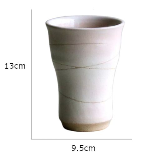 MINO WARE JAPANESE BEER CUP BLACK AND WHITE PAIR