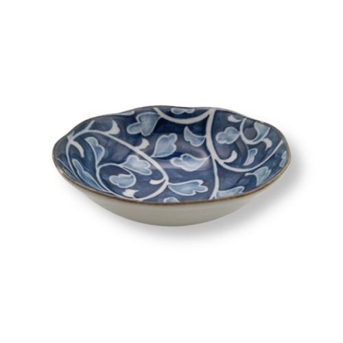 MINO WARE BLUE AND WHITE ASSORTED SMALL BOWLS SET OF 8