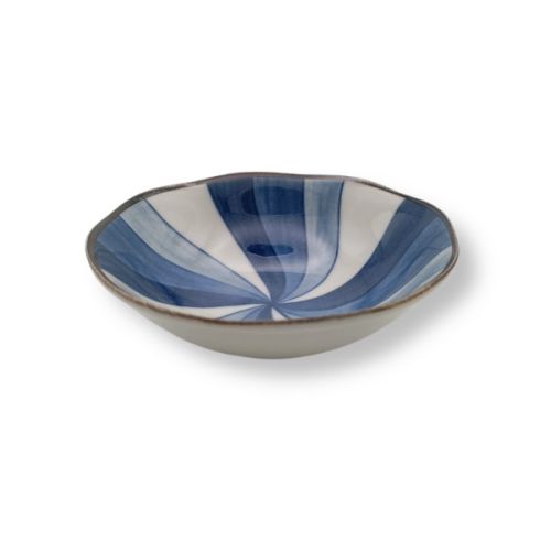 MINO WARE BLUE AND WHITE ASSORTED SMALL BOWLS SET OF 8