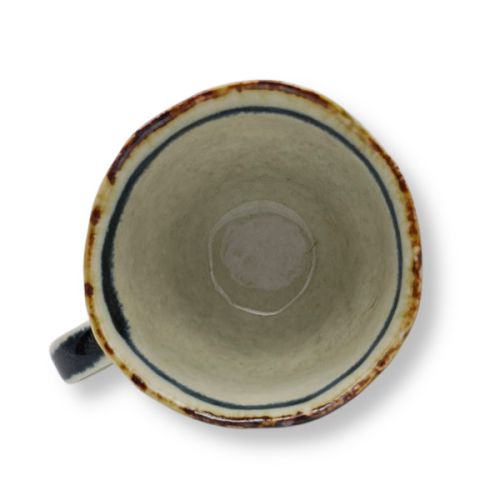 MINO WARE BLUE KARAKUSA ARABESQUE MUG