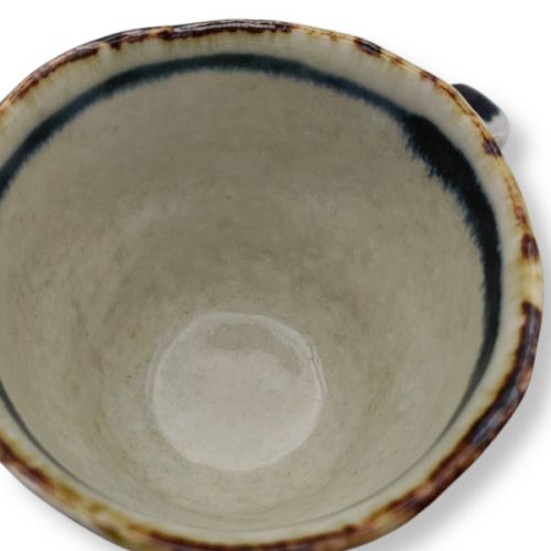 MINO WARE BLUE KARAKUSA ARABESQUE MUG
