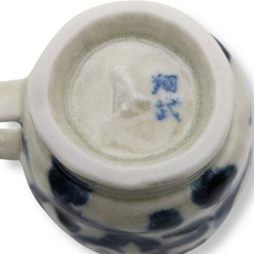 MINO WARE BLUE KARAKUSA ARABESQUE MUG